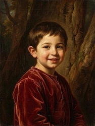 Kids portrait in oil painting style